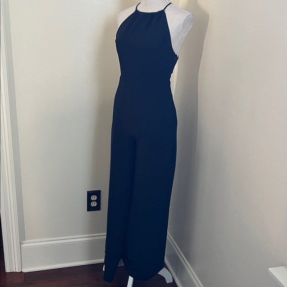 🆕 1.STATE Women's Open-Back Halter Wide-Leg Jumpsuit - Picture 10 of 16